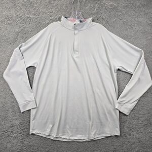 Swannies Performance Kesling 1/4 Zip Glacier Ocean Stretch Men's Size XL FLAW*